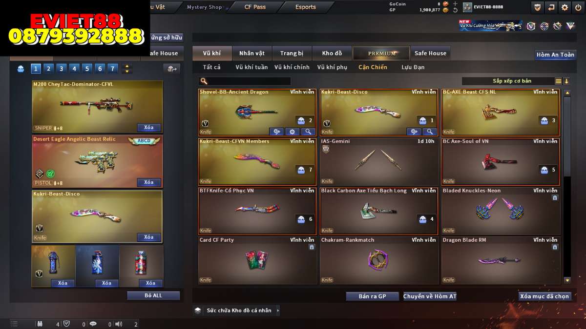 shop acc cf uy tin gia re